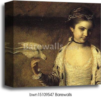 Ladies Amabel and Mary Jemima Yorke. Detail by Sir Joshua Reynolds, Canvas Print