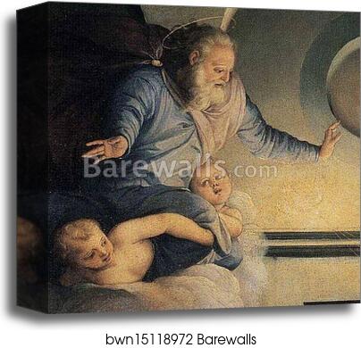 Annunciation. Detail by Agnolo Bronzino, Canvas Print