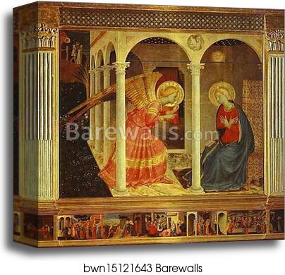 Annunciation by Fra Angelico, Canvas Print