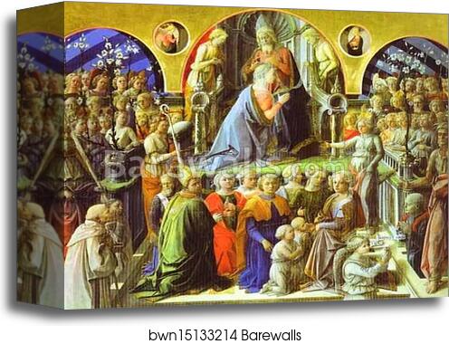 The Coronation of the Virgin by Fra Filippo Lippi, Canvas Print