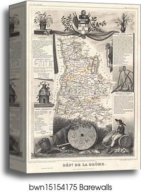 Dept. de la Drome by Victor Jules Levasseur, Canvas Print