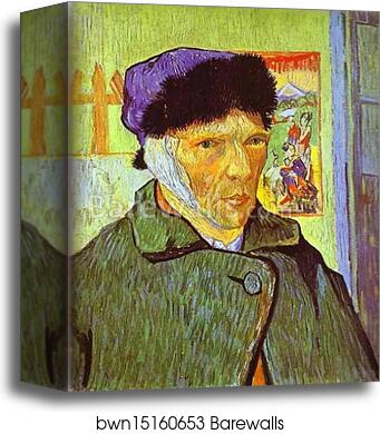 Self-Portrait with Bandaged Ear by Vincent Van Gogh, Canvas Print