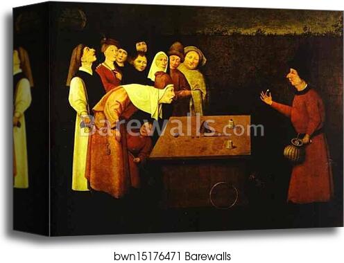 The Conjuror by Hieronymus Bosch, Canvas Print