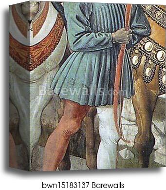 Procession of the Magus Balthazar. Detail by Benozzo Gozzoli, Canvas Print