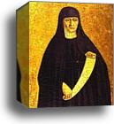 St. Monica. Panel of the Sant'Agostino altarpiece by Piero Della Francesca, Canvas Print