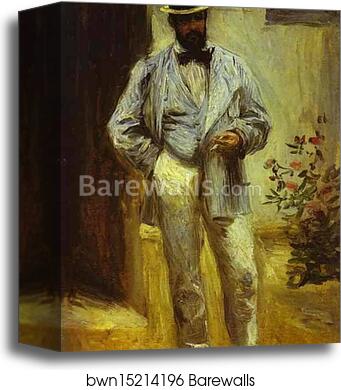 Portrait of Charles Le Cœur by Pierre-Auguste Renoir, Canvas Print