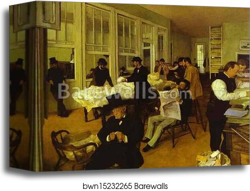 Portraits in a New Orleans Cotton office by Edgar Degas, Canvas Print Portraits in a New Orleans Cotton office by Edgar Degas, Canvas Print