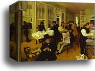 Portraits in a New Orleans Cotton office by Edgar Degas, Canvas Print