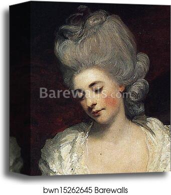 The Ladies Waldegrave. Detail by Sir Joshua Reynolds, Canvas Print