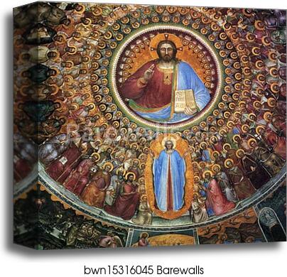 Paradise. Dome frescoes by Giusto De’ Menabuoi, Canvas Print