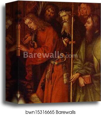Death of the Virgin. Detail by Hans Holbein The Elder, Canvas Print