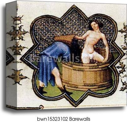 The Belles Heures of Jean de France, Duke de Berry. September. Detail by Limbourg Brothers, Canvas Print The Belles Heures of Jean de France, Duke de Berry. September. Detail by Limbourg Brothers, Canvas Print