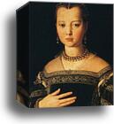 Portrait of Maria de'Medici by Agnolo Bronzino, Canvas Print