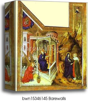 Annunciation and Visitation by Melchior Broederlam, Canvas Print