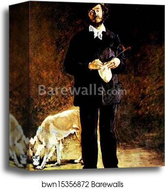 Portrait of Gilbert-Marcellin Desboutin by Edouard Manet, Canvas Print