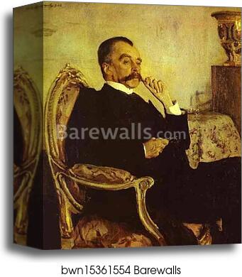 Portrait of Prince Vladimir Golitsyn by Valentin Serov, Canvas Print Portrait of Prince Vladimir Golitsyn by Valentin Serov, Canvas Print