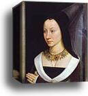 Tommaso Portinari and his Wife. Part of diptych by Hans Memling, Canvas Print