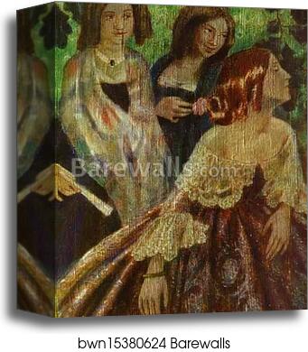 The Emerald Necklace. Detail by Victor Borisov-Musatov, Canvas Print