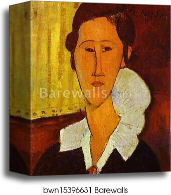 Portrait of Anna Zborovska by Amedeo Modigliani, Canvas Print