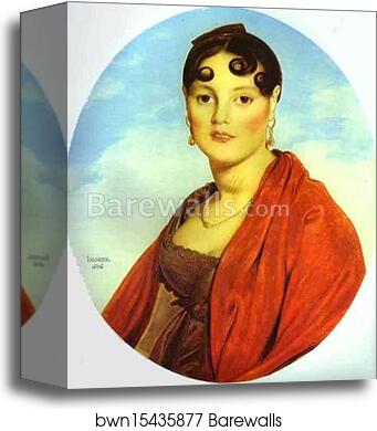 Portrait of Madame Aymon, La belle Zélie by Jean-Auguste-Dominique Ingres, Canvas Print