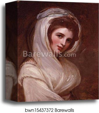 Emma, Lady Hamilton by George Romney, Canvas Print