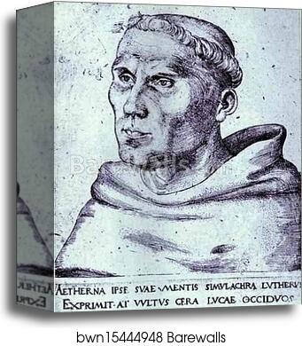Portrait of Martin Luther as a Monk by Lucas Cranach The Elder, Canvas Print