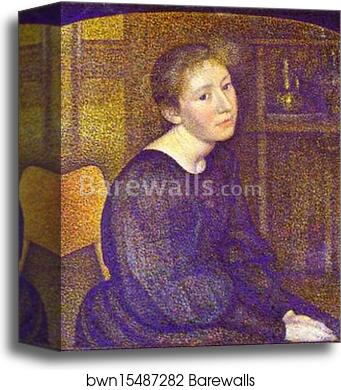 Portrait of Mme Lemmen by Georges Lemmen, Canvas Print