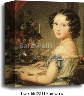Grand Duchess Maria Nikolaevna with Her Children. Detail by Christina Robertson, Canvas Print