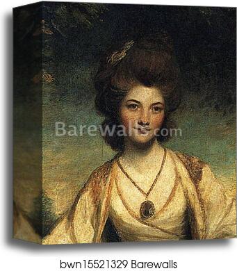 Lady Elizabeth Compton. Detail by Sir Joshua Reynolds, Canvas Print