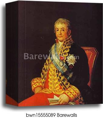 Portrait of Jose Antonio, Marques Caballero Képmása by Francisco De Goya Y Lucientes, Canvas Print Portrait of Jose Antonio, Marques Caballero Képmása by Francisco De Goya Y Lucientes, Canvas Print