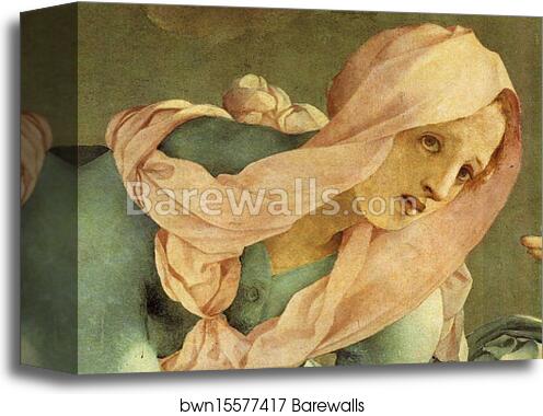 Deposition of Christ. Detail by Jacopo Carrucci, Known As Pontormo, Canvas Print