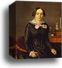 Portrait of Ye. P. Zhdanovich by Pavel Fedotov, Canvas Print