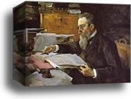 Portrait of the Composer Nikolay Rimsky-Korsakov by Valentin Serov, Canvas Print