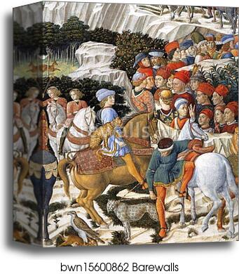 Procession of the Magus Caspar. Detail by Benozzo Gozzoli, Canvas Print Procession of the Magus Caspar. Detail by Benozzo Gozzoli, Canvas Print