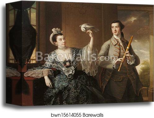 Mr and Mrs William Chase by Joseph Wright Of Derby, Canvas Print