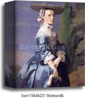 Mrs. Nathaniel Allen (Sarah Sargent) by John Singleton Copley, Canvas Print
