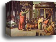 Cartoon for St. Paul Preaching in Athens by Raphael, Canvas Print