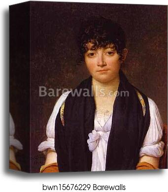 Portrait of Suzanne Le Pelletier de Saint-Fargeau by Jacques-Louis David, Canvas Print