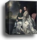 Portrait of a Lady and a Child by George Romney, Canvas Print