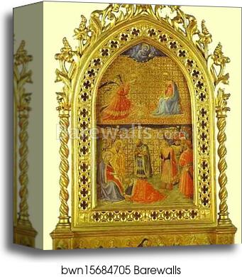 Annunciation and Adoration of the Magi by Fra Angelico, Canvas Print