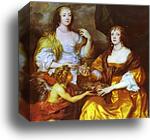 Lady Elizabeth Thimbleby and Dorothy, Viscountess Andover by Sir Anthony Van Dyck, Canvas Print