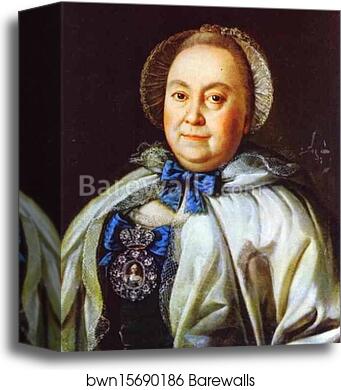 Portrait of Countess M. A. Rumyantzeva by Aleksey Antropov, Canvas Print