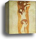 The Beethoven Frieze: The Longing for Happiness Finds Repose in Poetry by Gustav Klimt, Canvas Print