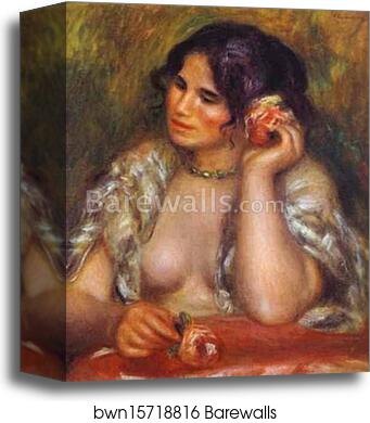Gabrielle with a Rose by Pierre-Auguste Renoir, Canvas Print Gabrielle with a Rose by Pierre-Auguste Renoir, Canvas Print