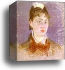 Young Girl with Wing Collar (Jeune fille au col cassé, de face) by Edouard Manet, Canvas Print