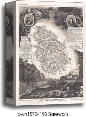 Dept. de la Haute Marne by Victor Jules Levasseur, Canvas Print