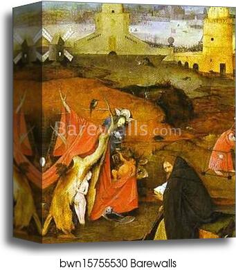 St. Anthony at Meditation by Hieronymus Bosch, Canvas Print