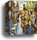 Triumph of Venus. Detail from "April" from the Cycle of the Months by Francesco Del Cossa, Canvas Print