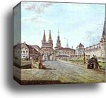 View of Moscow Near the Iversky Gate of the Kremlin by Fedor Alekseev, Canvas Print