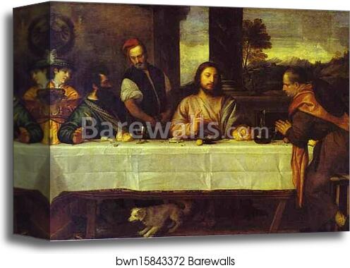 The Supper at Emmaus by Titian, Canvas Print